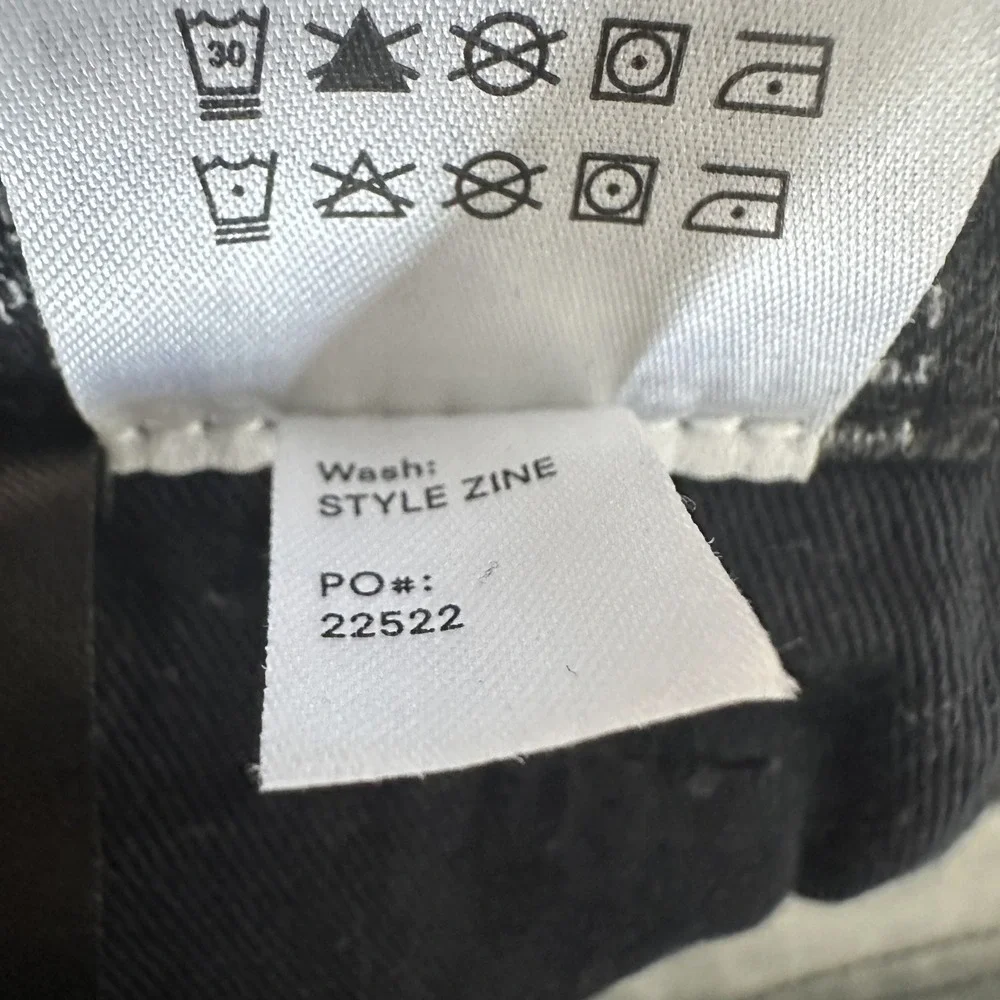Reformation Newspaper Print Peyton Zine High Rise Bootcut Jeans‎ Black Sz. 25
